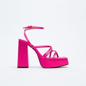 Zara pink platform heels